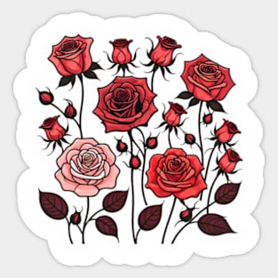 Red Roses Sticker